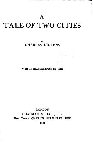 Nancy Holder: A Tale of Two Cities (Hardcover, 1919, Chapman & Hall)