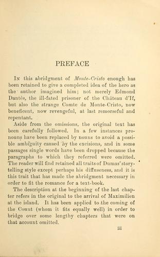 Alexandre Dumas: Le comte de Monte-Cristo (French language, 1900, Holt)